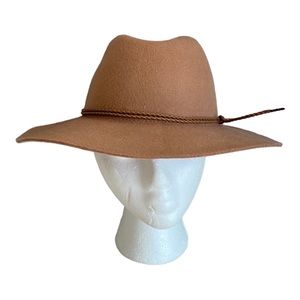 GAP Wool Fedora Hat Size Small / Medium Tan Rope Braid